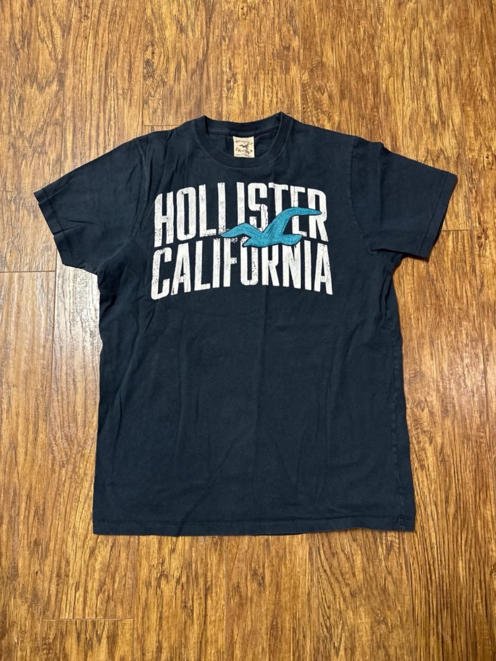 Hollister California Men’s T-Shirt Navy Blue Size Large